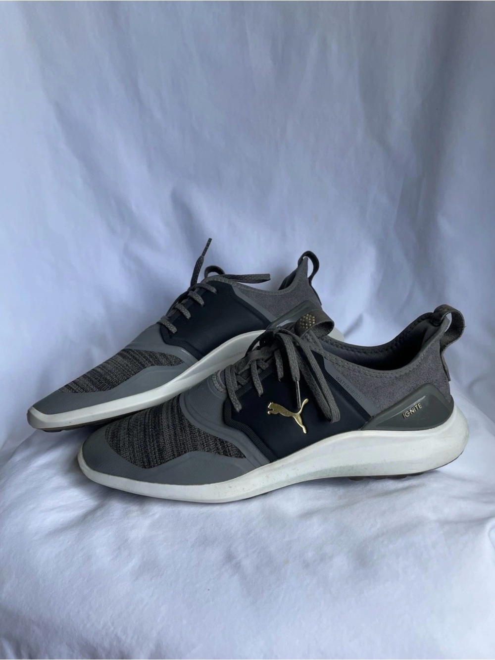 Mens gray puma ignite waterproof 9.5